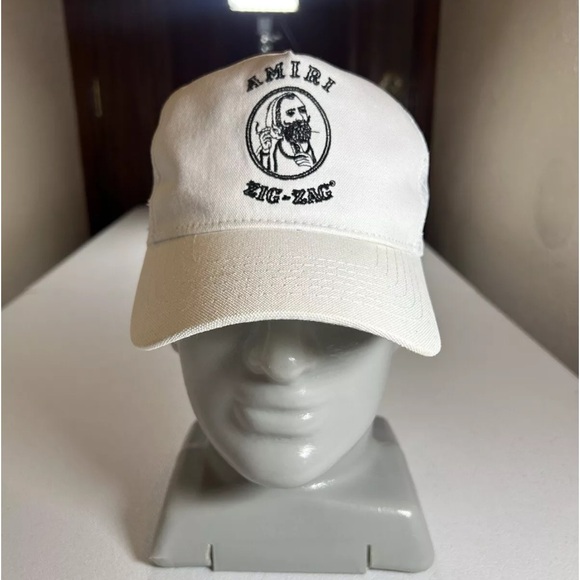Amiri Cap Hat Zig Zag White Black Size: ONE SIZE - Picture 12 of 14